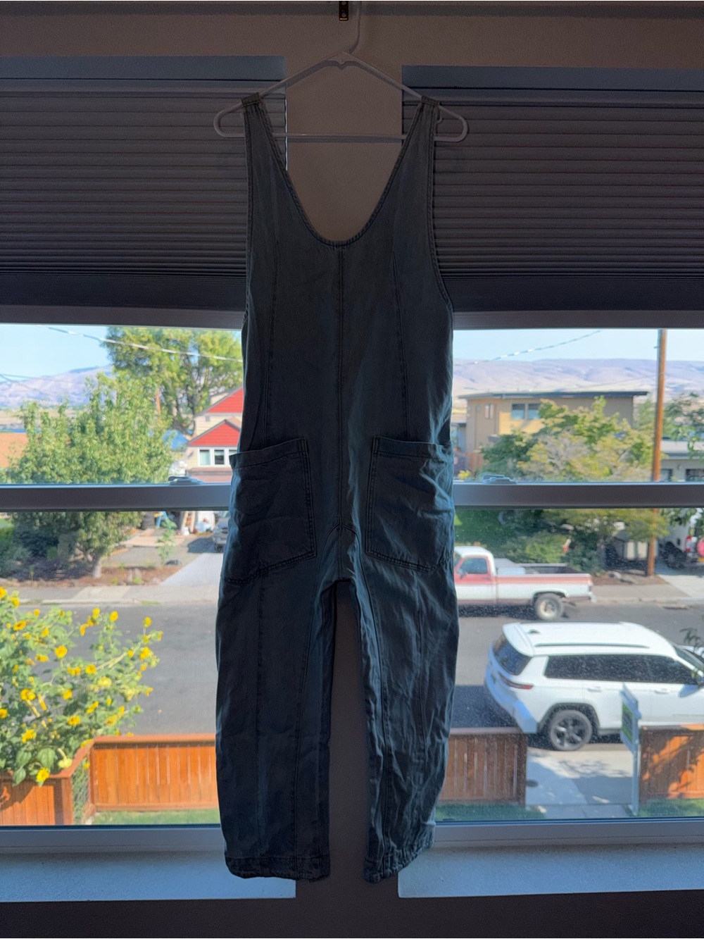 We The Free Slate-Blue Denim Overalls